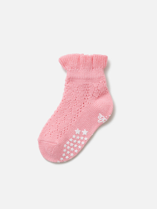 【ベビー 】イルマックフリルショートソックス 滑り止め付き / 11-13cm
