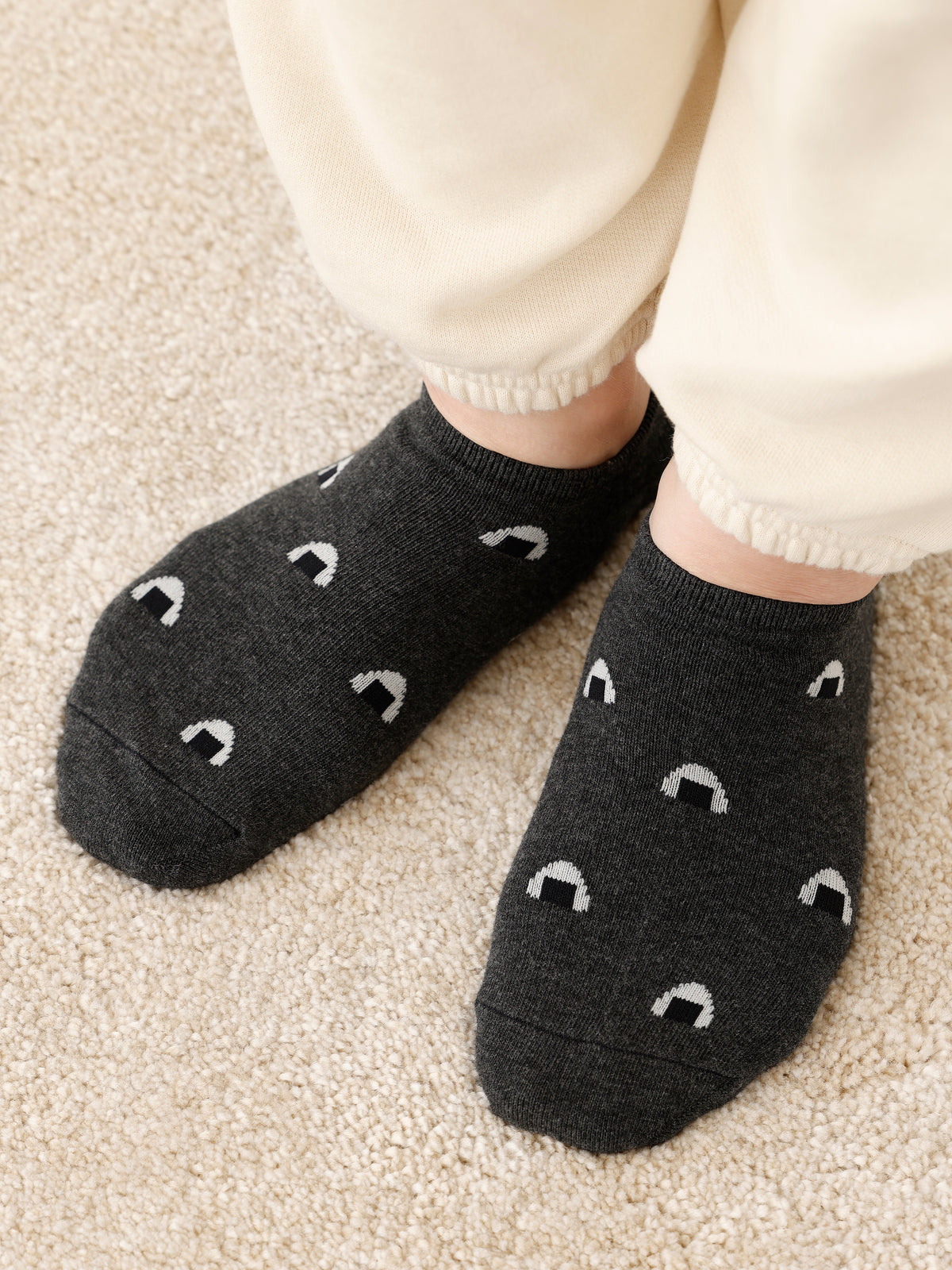 【おおきめサイズ】WEB限定 お弁当柄スニーカー丈ソックス 3足セット / 24.5-26.5cm