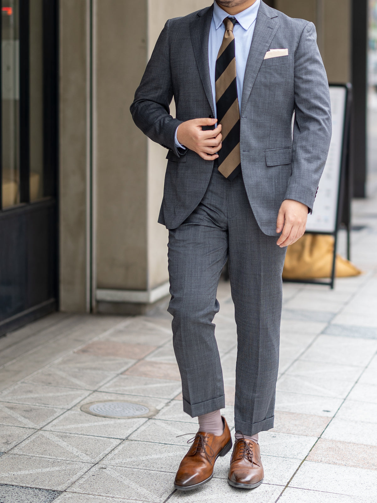 【Tabio MEN】【定番】ピマコットンブレンド無地ドレスソックス