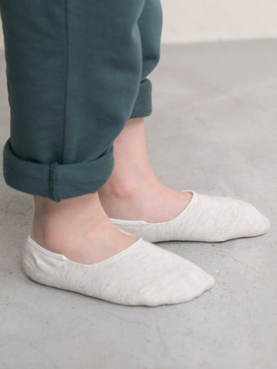 【キッズ】 無縫製無地カバーソックス 滑止め付き / 19-21cm
