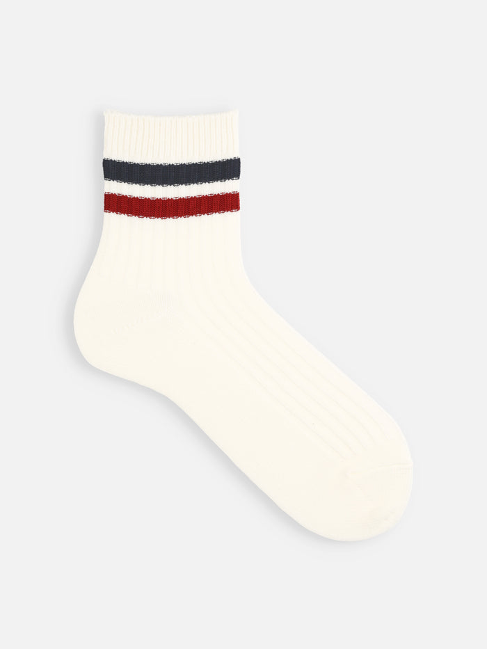 【Tabio MEN】2色ラインショートソックス