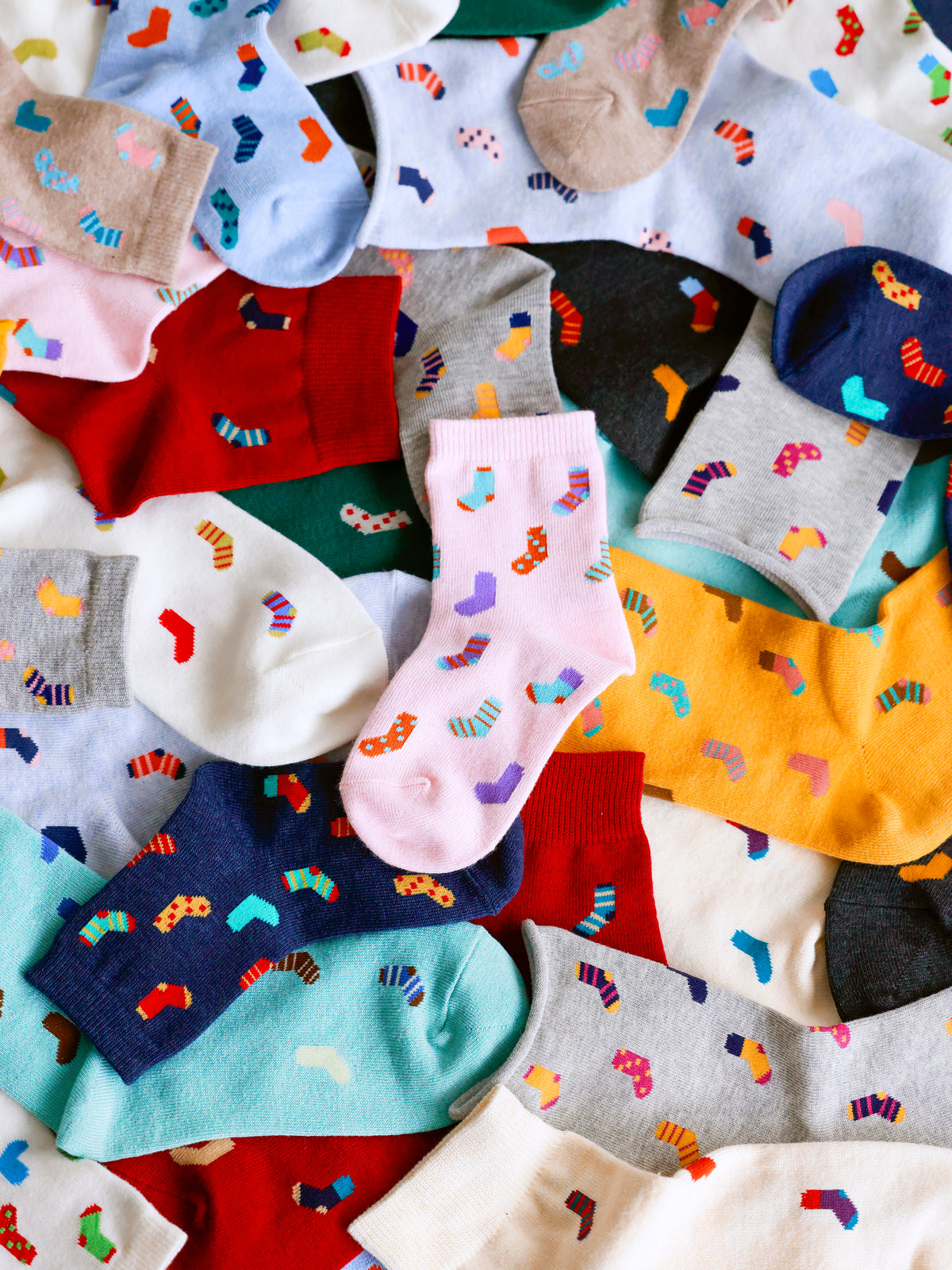 【3足1,485円】キッズ 靴下柄ショートソックス / 13-15cm