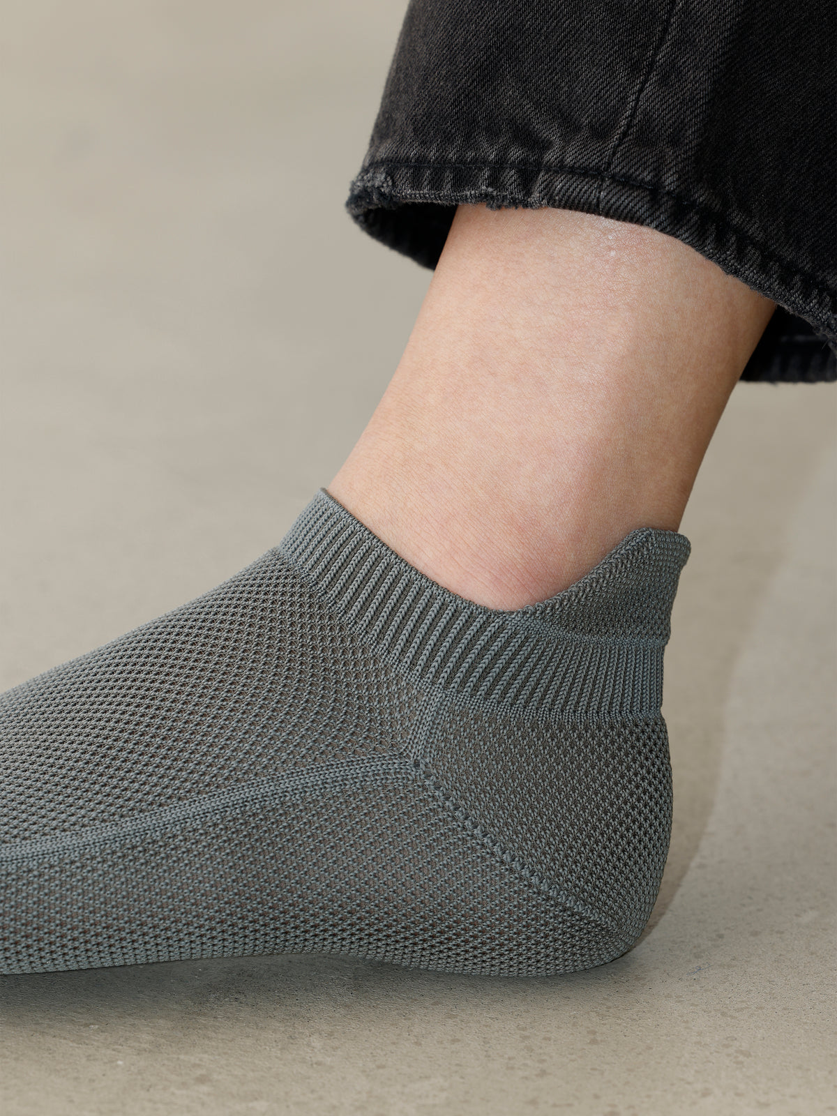 【Tabio MEN】DRYオールメッシュアキレスガードスニーカー丈ソックス