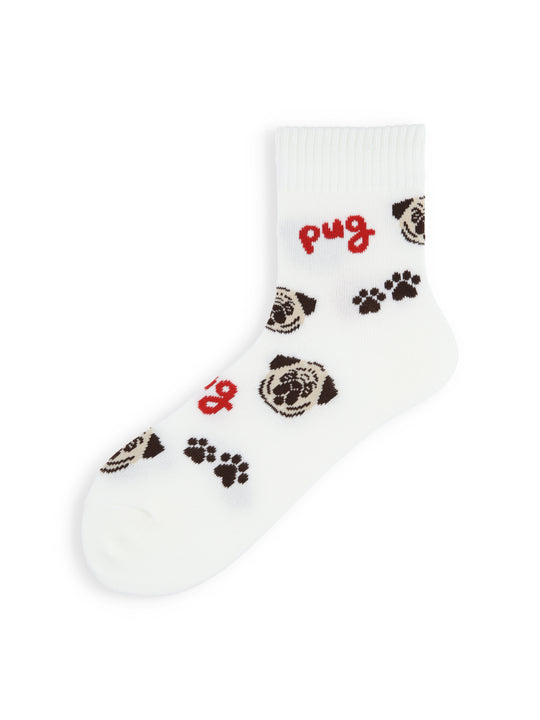 【3足1,485円】I LOVE PUGショートソックス