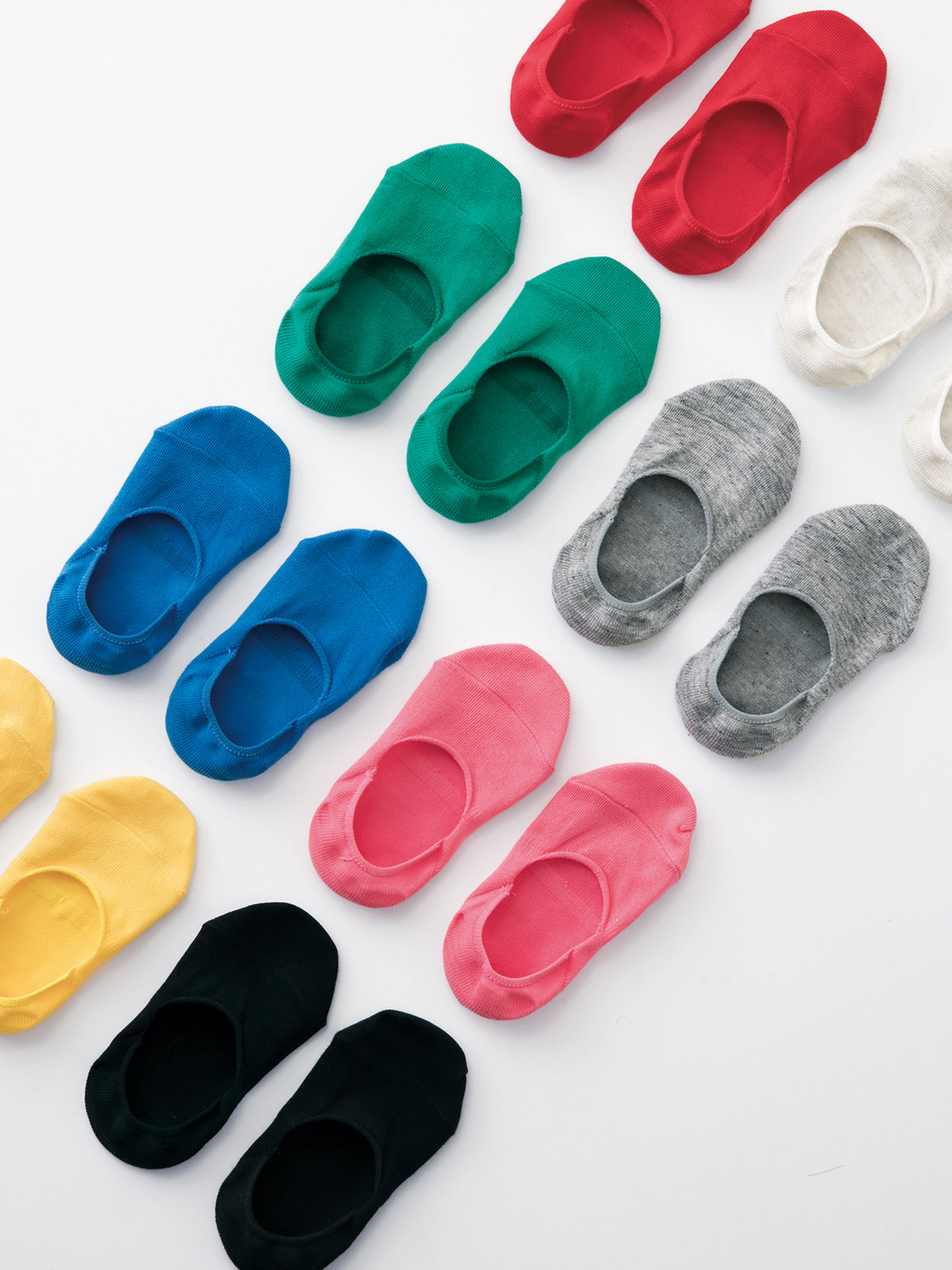 【キッズ】無縫製無地カバーソックス 滑止め付き / 16-18cm