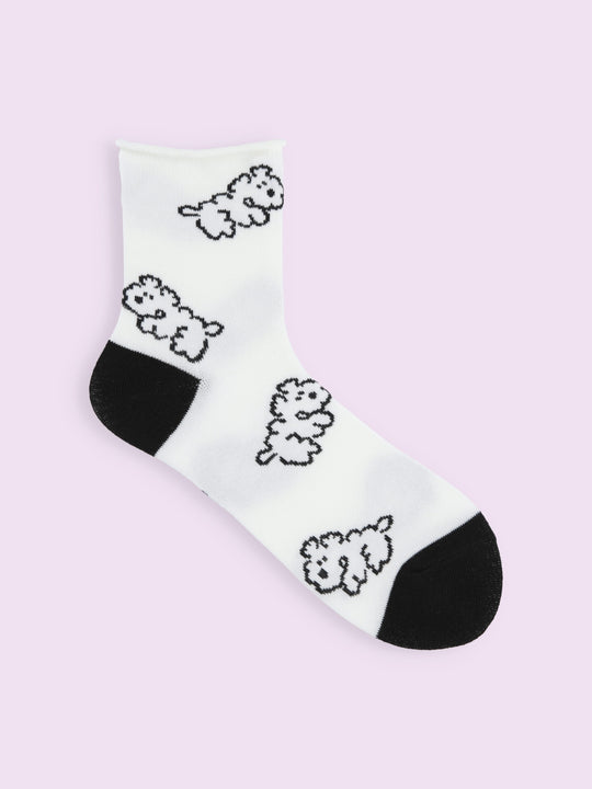 【3足1,485円】わんこ柄ショートソックス