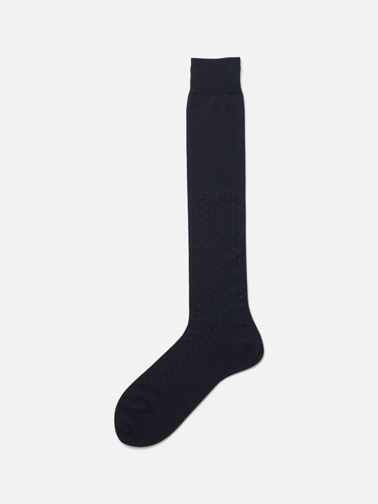 【Tabio MEN】定番/ピンドット柄ビジネスハイソックス(27.0~29.0cm)