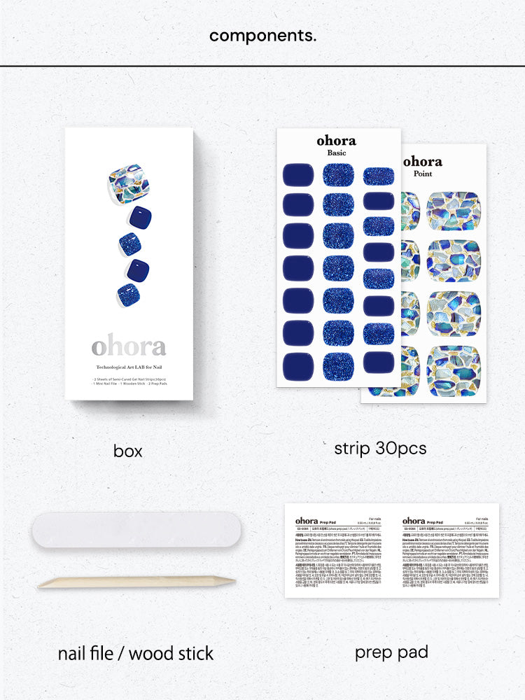 【通常価格より20%OFF】ohora(オホーラ)×靴下屋 WEB限定セット<ブルー>