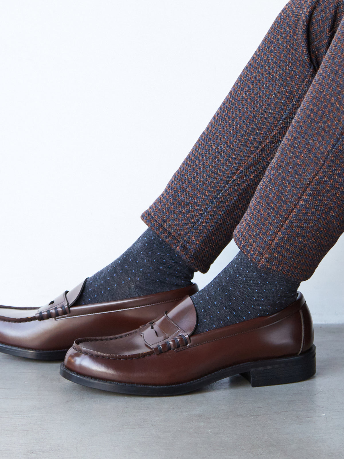 【Tabio MEN】WOOLピンドットソックス