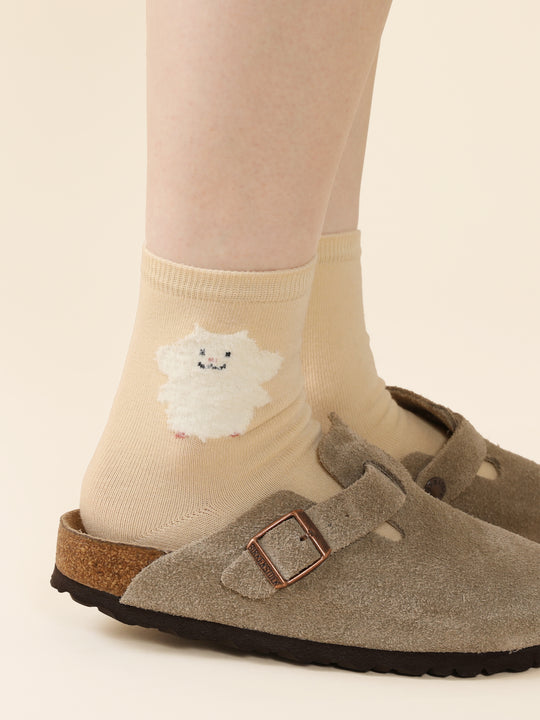 【3足1,485円】もふもふ動物ショートソックス