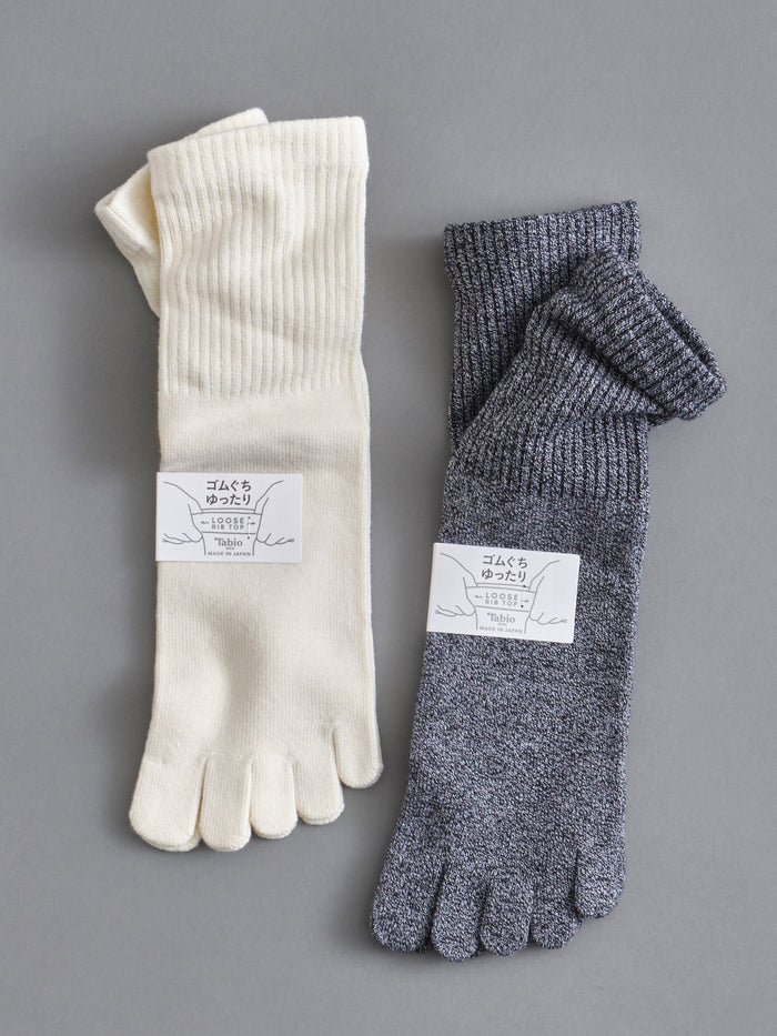 【Tabio MEN】【定番】綿履き口ゆったり五本指ソックス