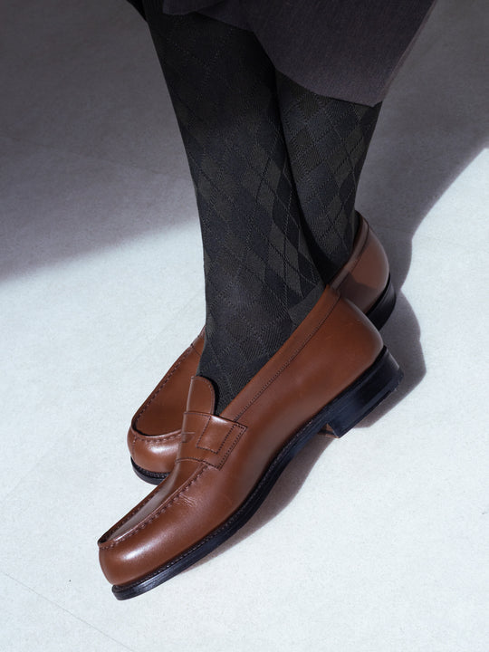 【Tabio MEN】NEWリンクス総ダイヤレギュラー丈ソックス(27.0~29.0cm)