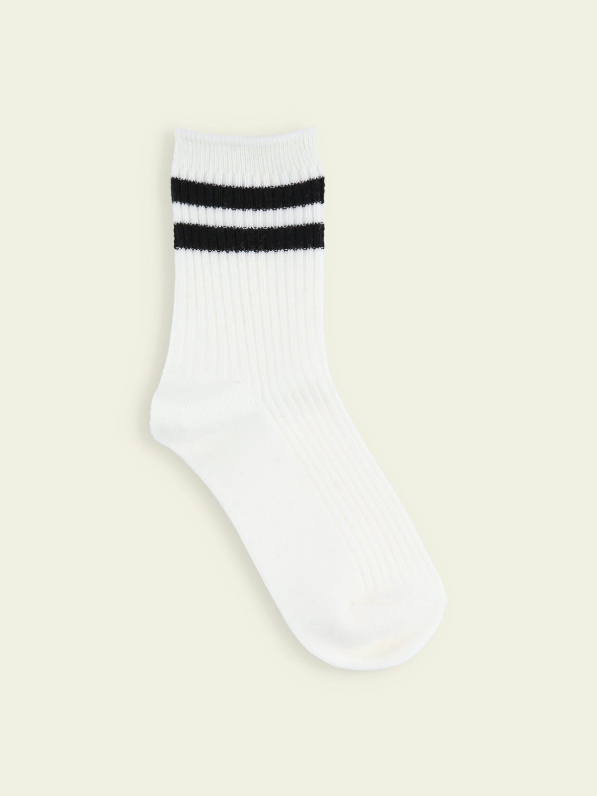 【3足1,485円】キッズ リブ2本ラインショートソックス / 19-21cm