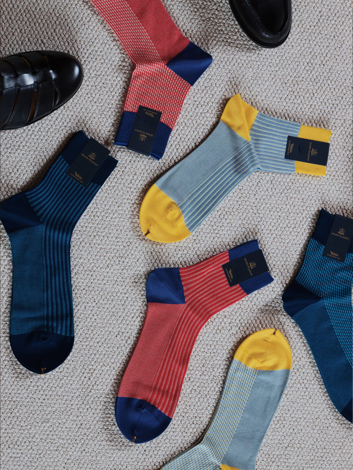 【Tabio MEN】千鳥柄JQショートソックス