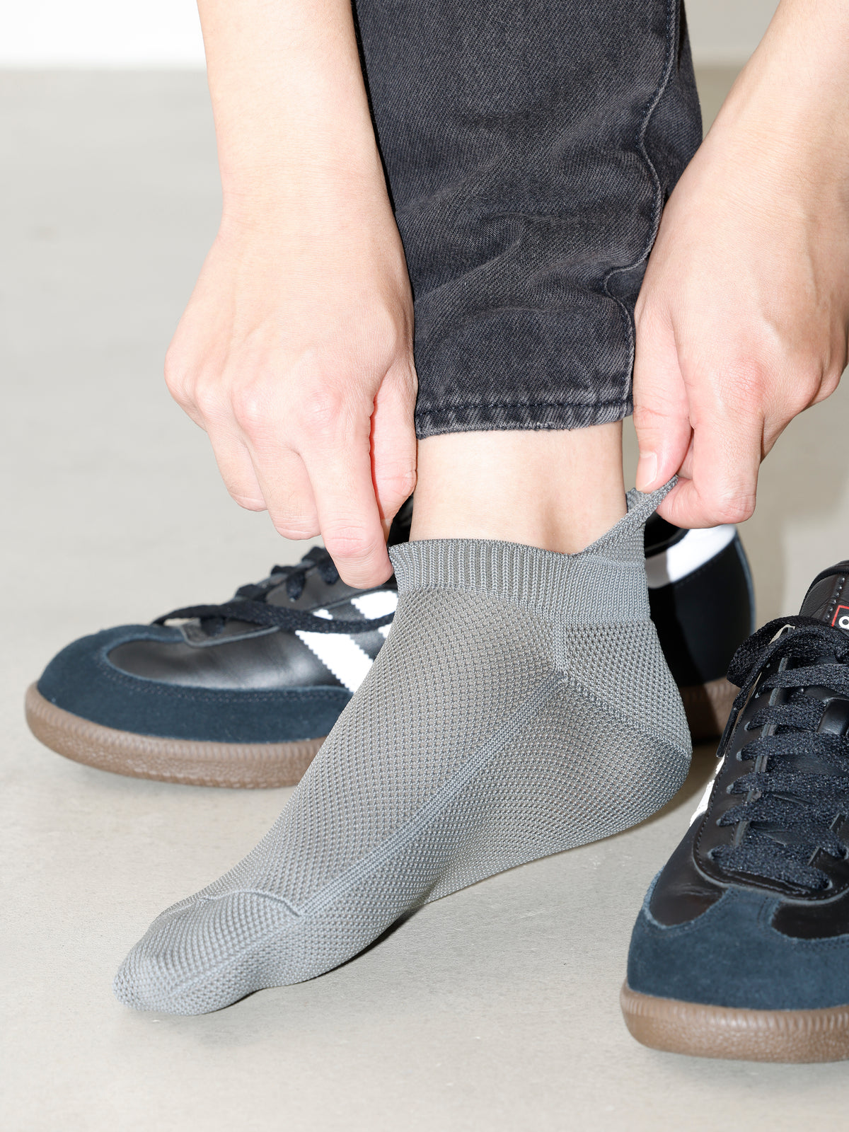 【Tabio MEN】DRYオールメッシュアキレスガードスニーカー丈ソックス