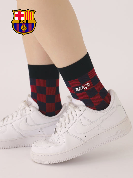 FC Barcelona チェックソックス
