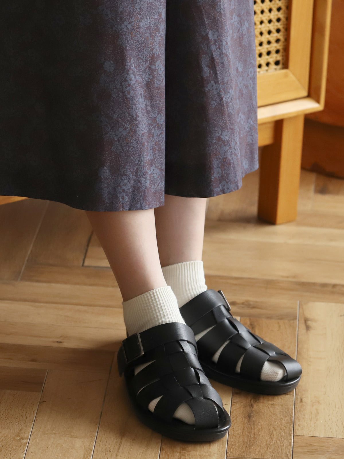 すっきりリブちょい長ショートソックス