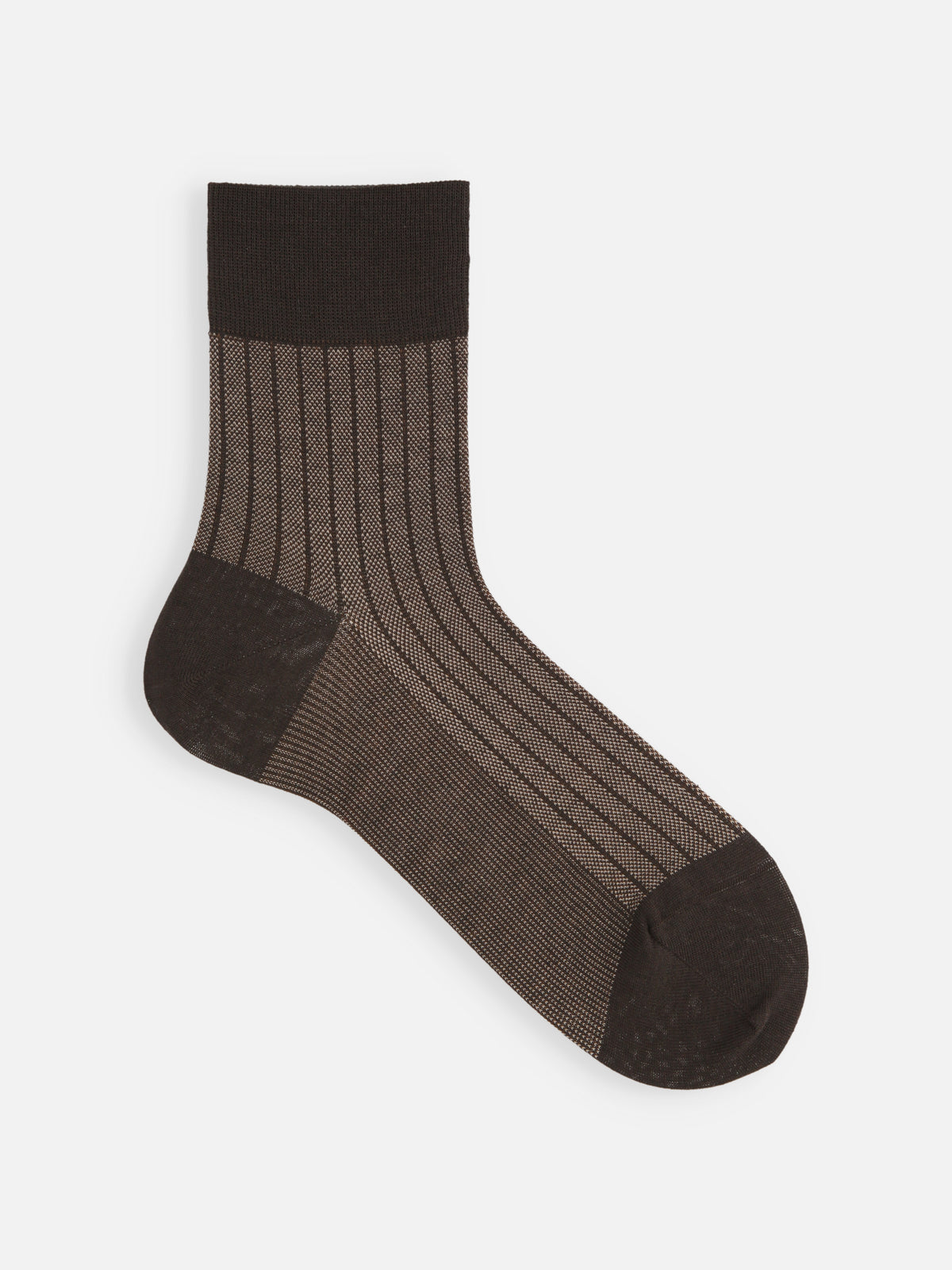 【Tabio MEN】綿麻JQストライプショートソックス(27.0~29.0cm)
