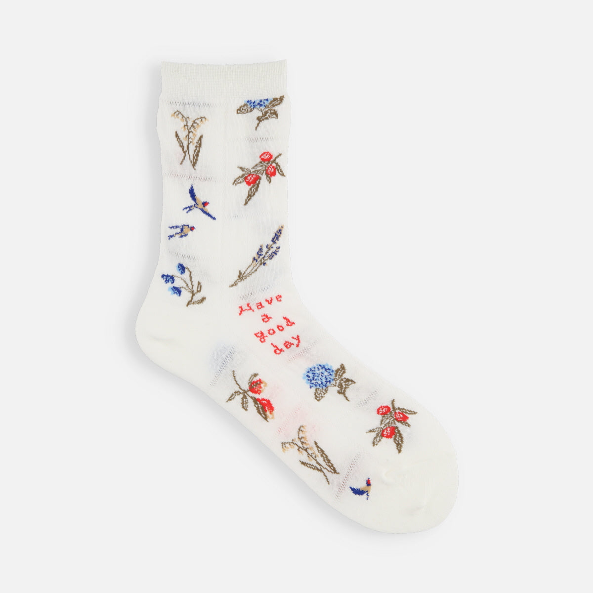 綿麻混メッシュパッチワーク柄ショートソックス