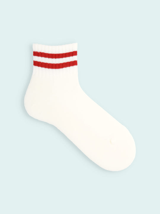 【3足1,485円】メンズ パイル2本ラインショートソックス