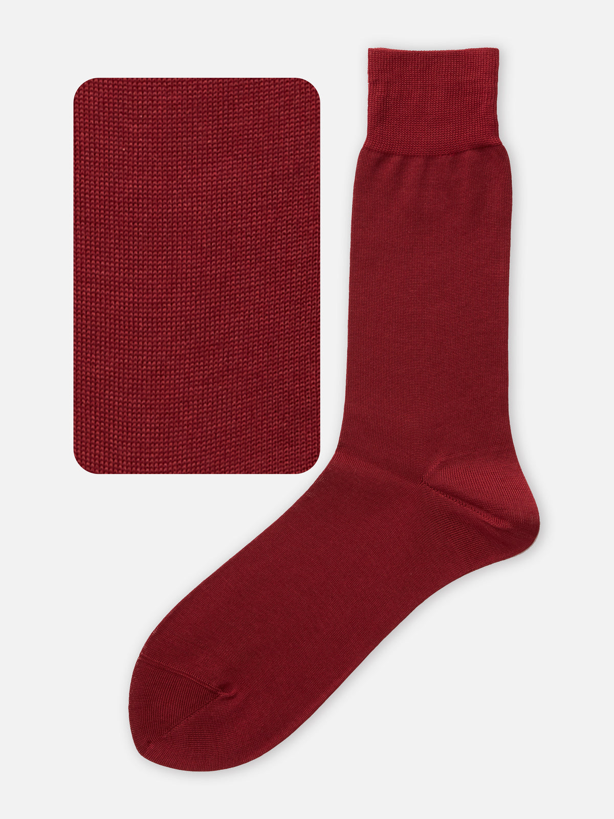 【Tabio MEN】表糸綿100％ベタソックス(25.0cm〜25.0cm) - ワイン