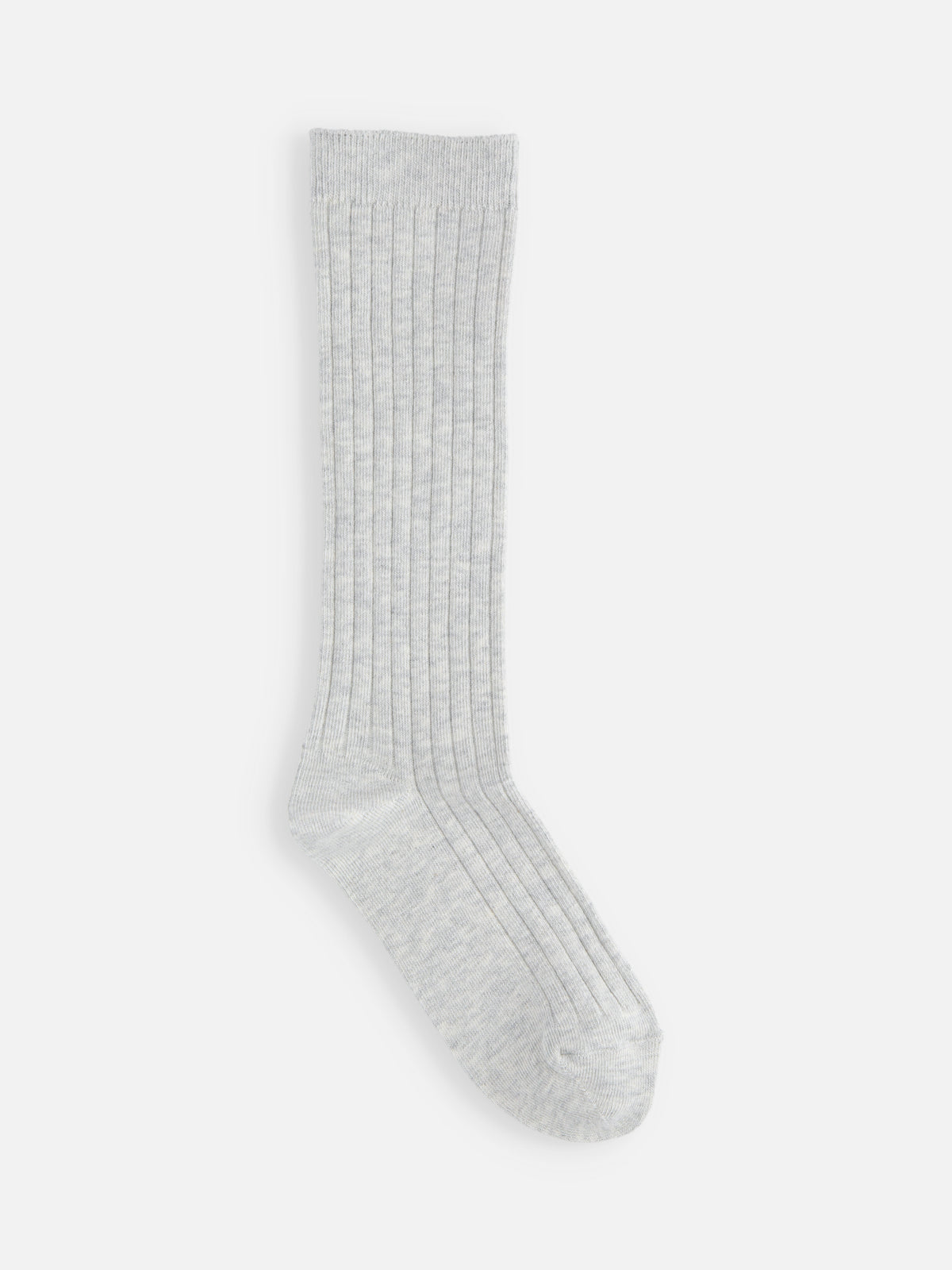 【キッズ】 蛍光リブハイソックス / 16-18cm - ライトグレーモク