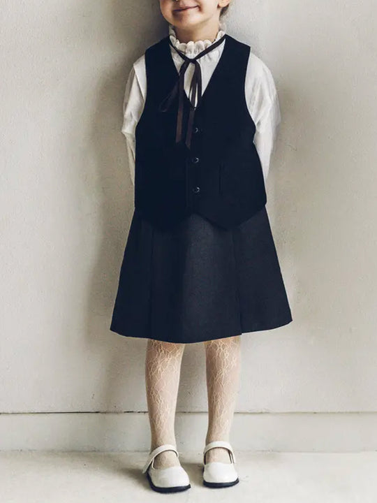 【キッズ】レーシーフラワーセレモニータイツ / 110-130cm