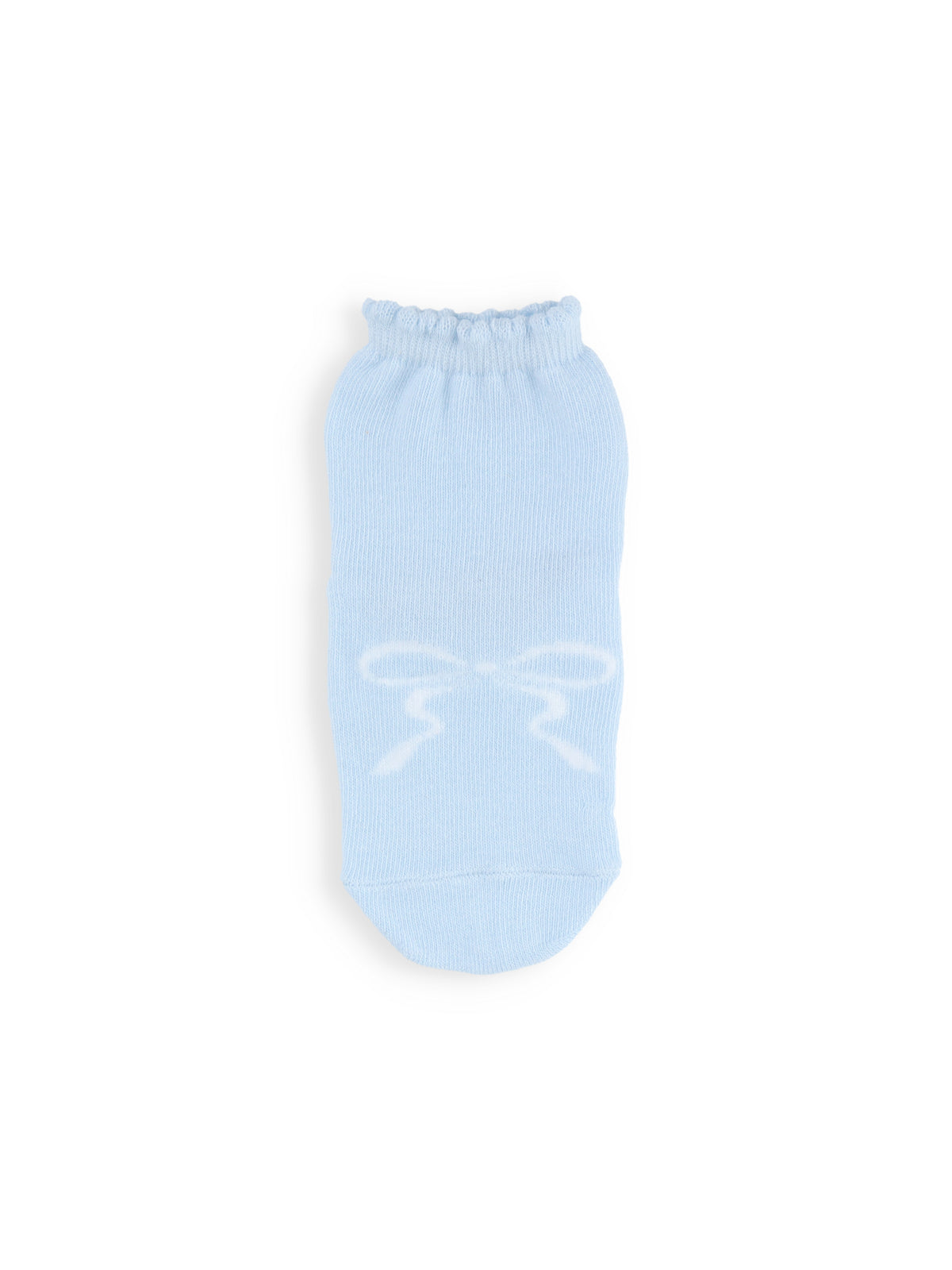 【3足1,485円】キッズ フロントリボンソックス / 13-15cm - サックス