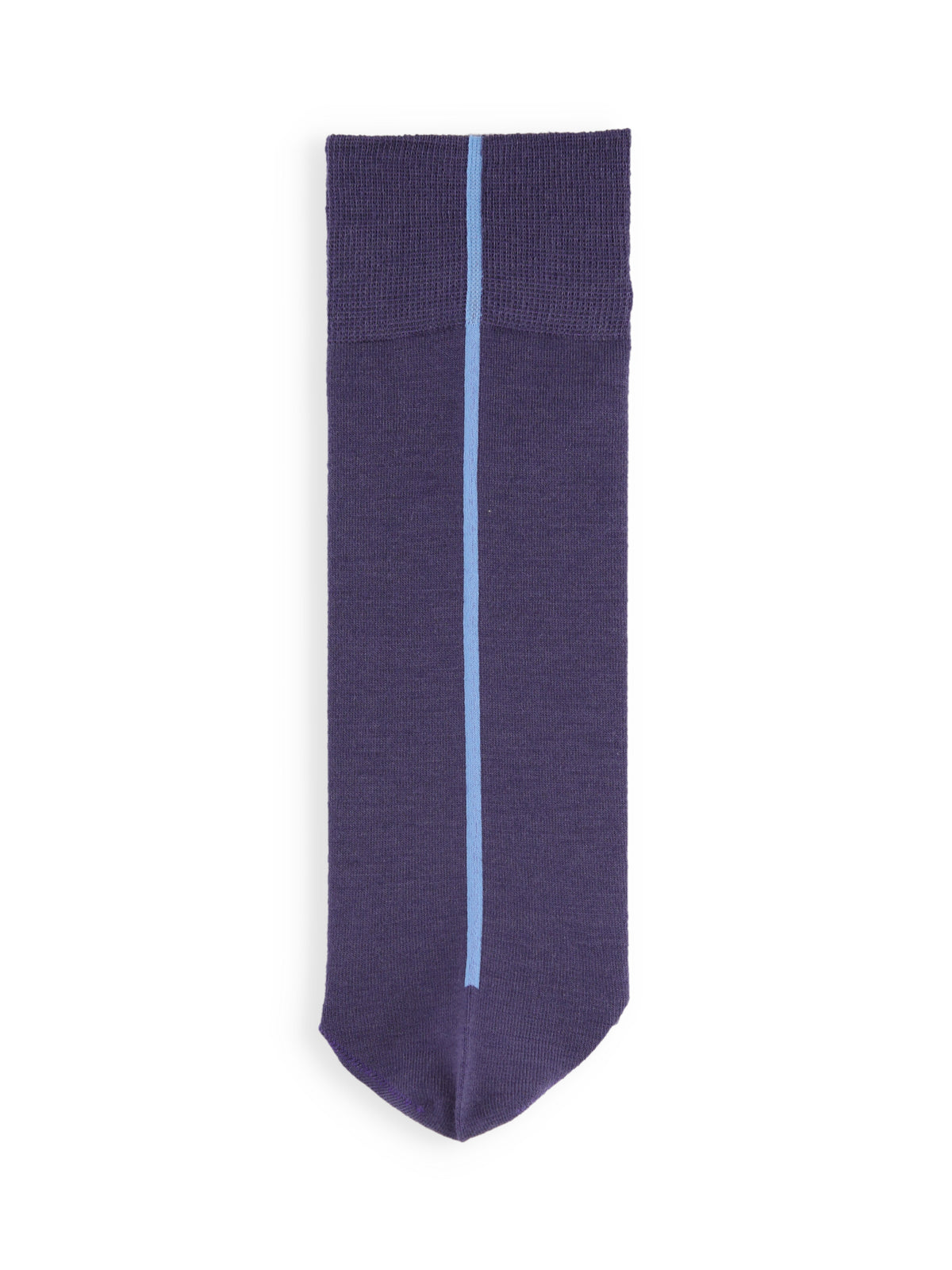 毛混バックシームソックス(25.0～27.0cm) - ダークパープル