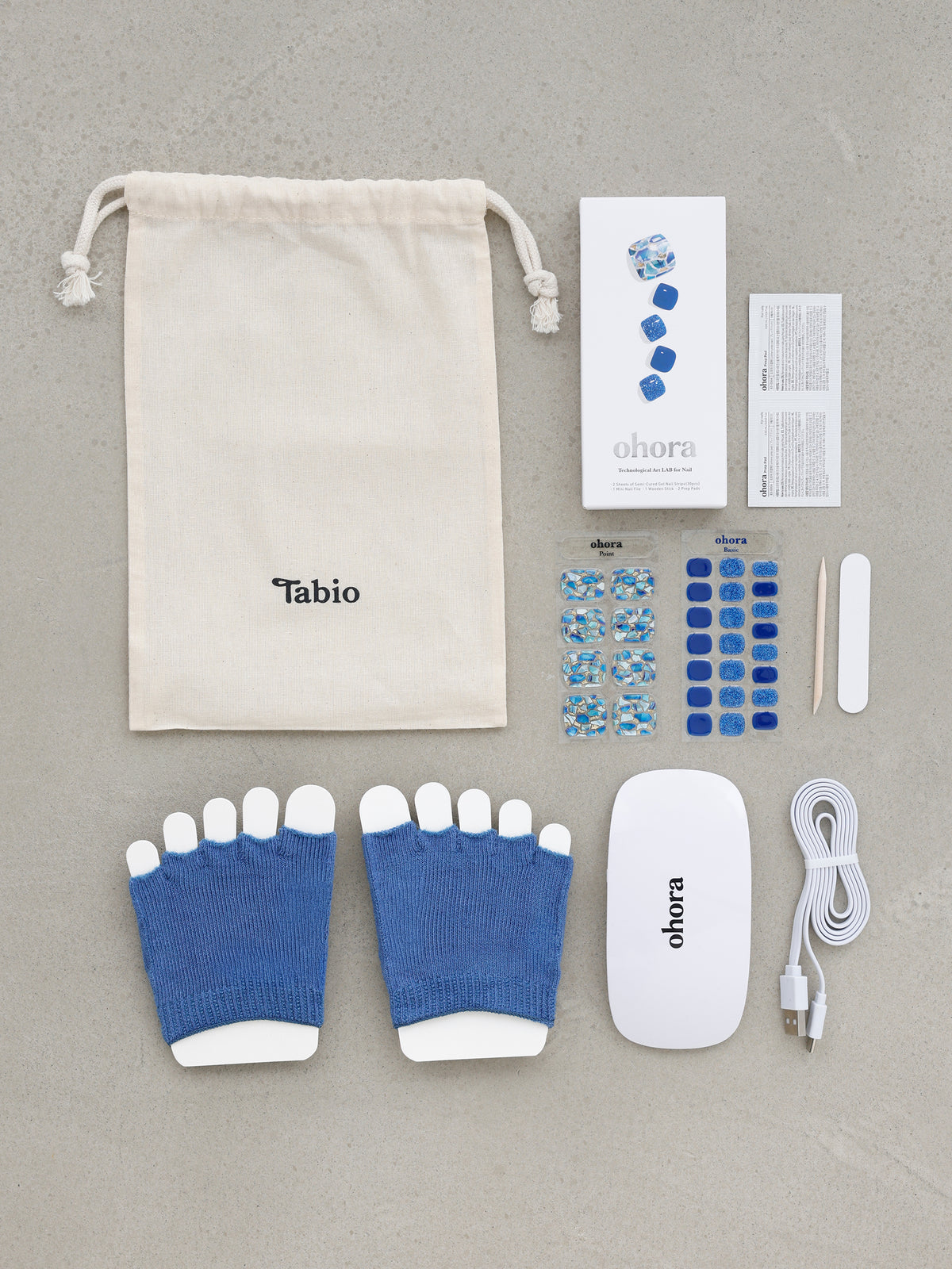 【通常価格より20％OFF】ohora(オホーラ)×靴下屋 WEB限定セット＜ブルー＞ - ブルーセット