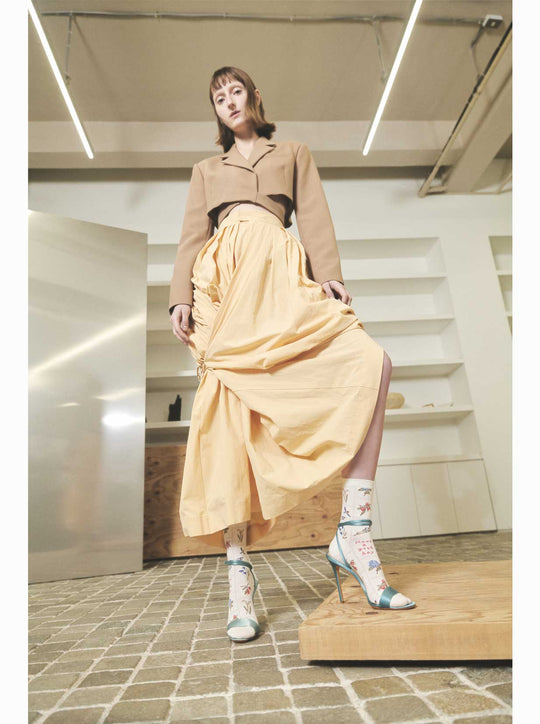 綿麻混メッシュパッチワーク柄ショートソックス