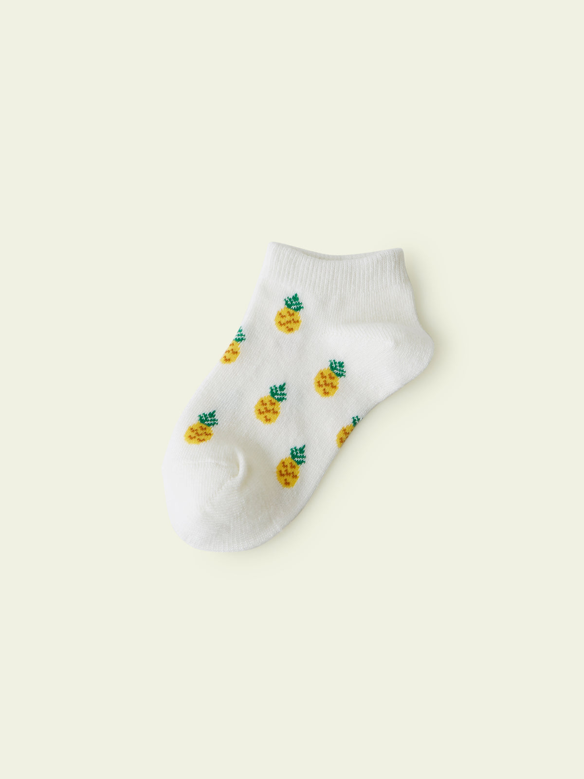 【3足1,485円】キッズ いろいろフルーツ柄スニーカー丈ソックス / 19-21cm