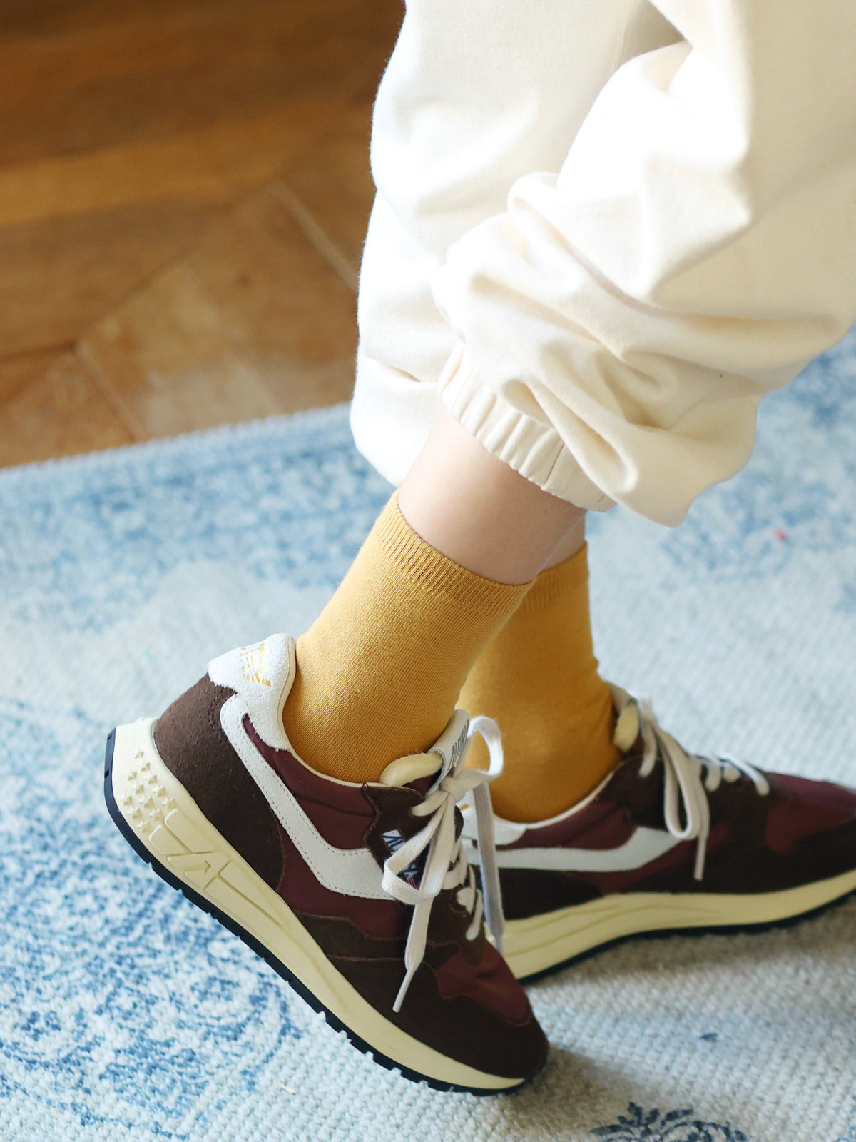 【WEB限定40色】オールシーズン履けるカラフルソックス - アンティークゴールド