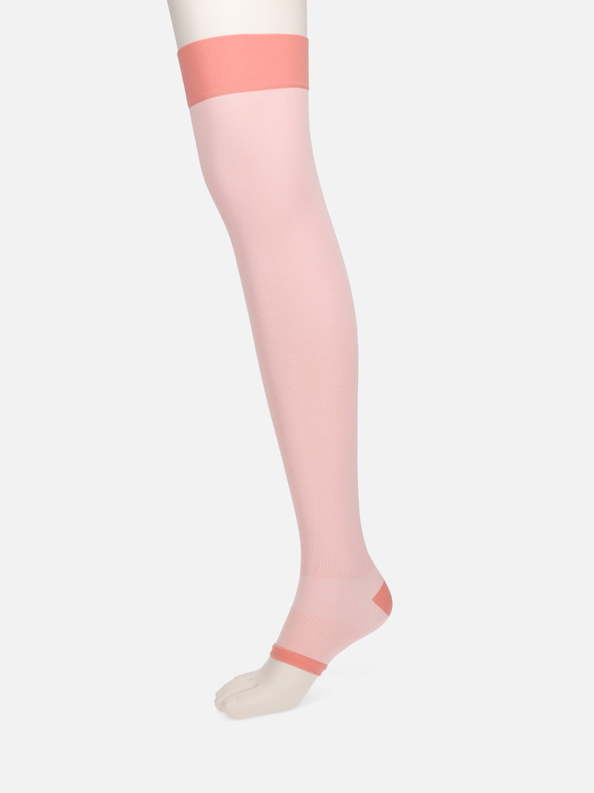 【美脚Labo】就寝用 弾性着圧ニーハイソックス - ダルピンク