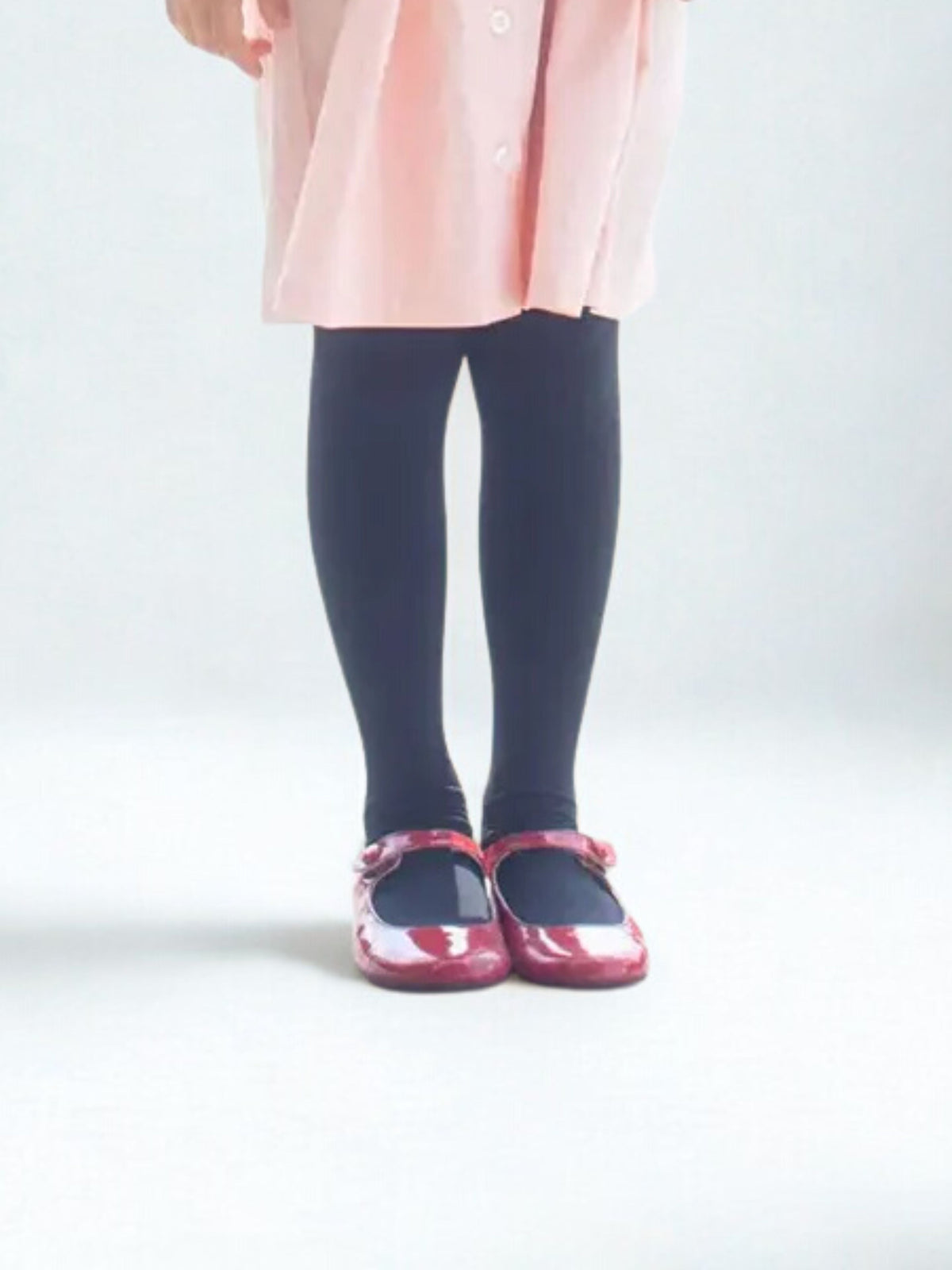 【キッズ】80デニールタイツ / 95-115cm - チャコールグレー