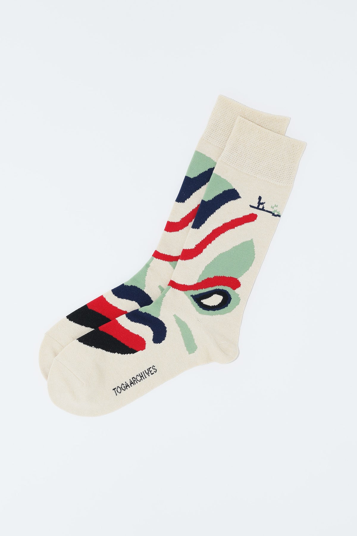 TOGA Totem pole socks（22.5～24.5cm） - クリーム