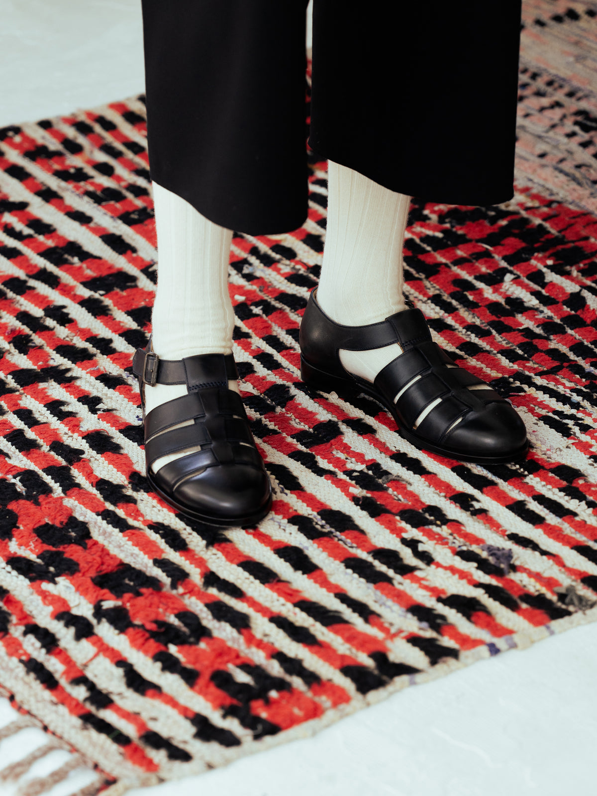 【Tabio MEN】WOOL太リブソックス