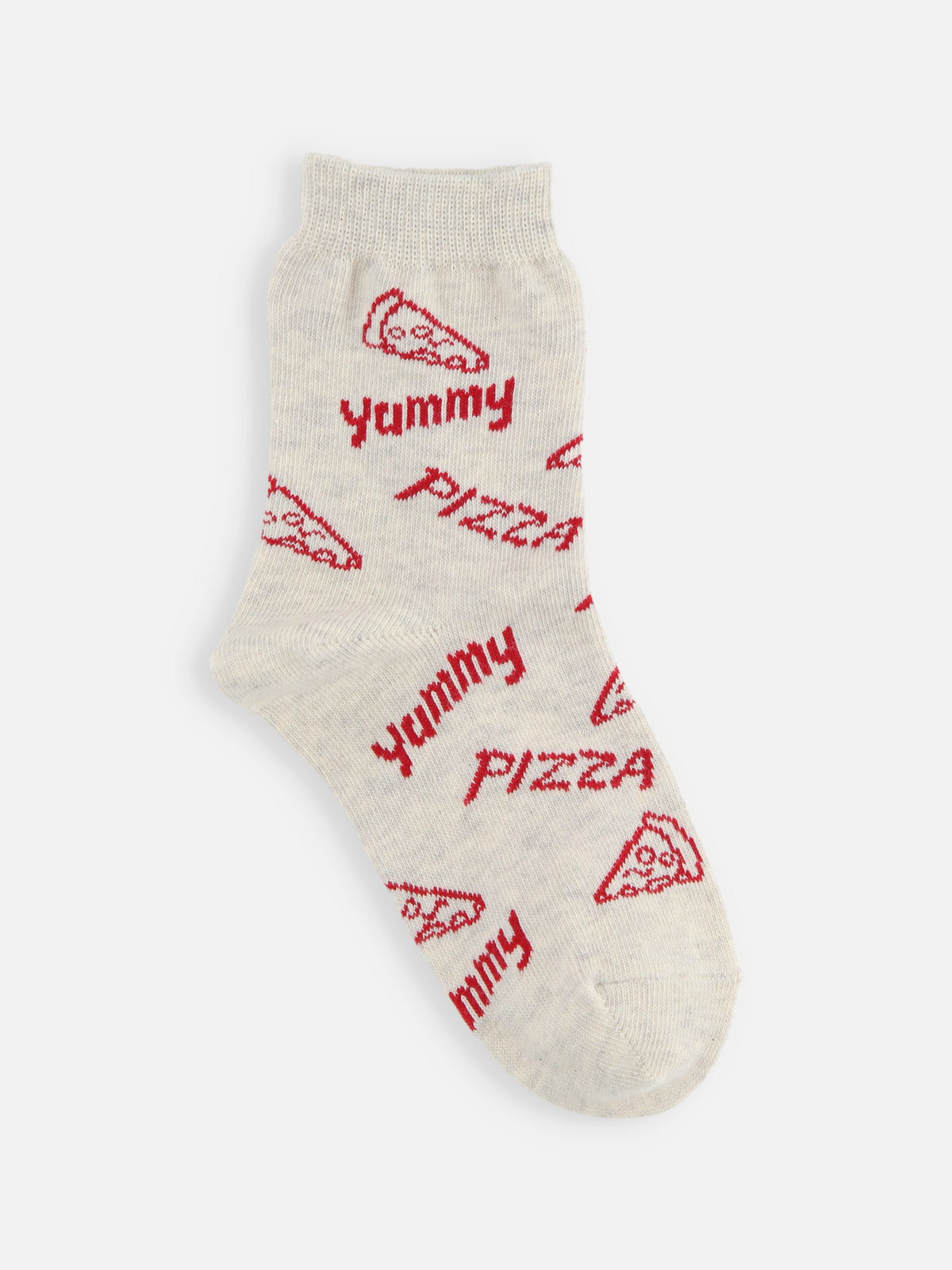 【キッズ】PIZZAソックス / 19-21cm - ライトグレージュ