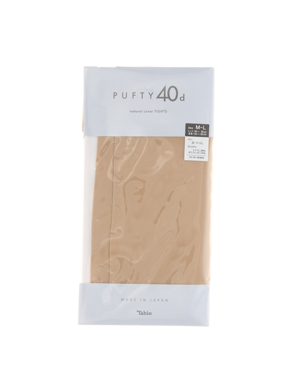 【ほんのり透ける、上品仕上げ】40デニール PUFTYタイツ / M-Lサイズ