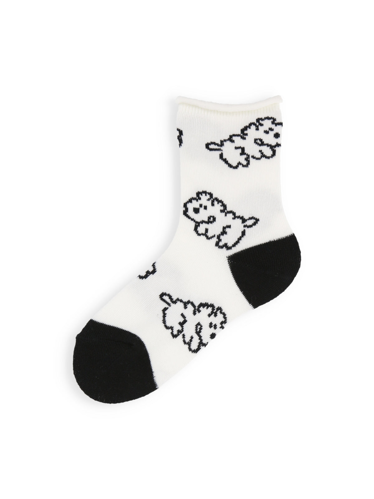 【3足1,485円】キッズ わんこ柄ショートソックス / 19-21cm