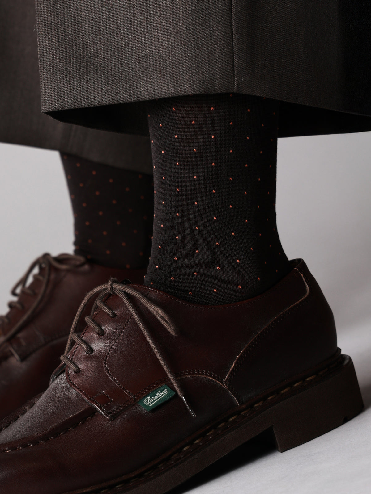 【Tabio MEN】連続シルケット ドットソックス(23.0～25.0cm)