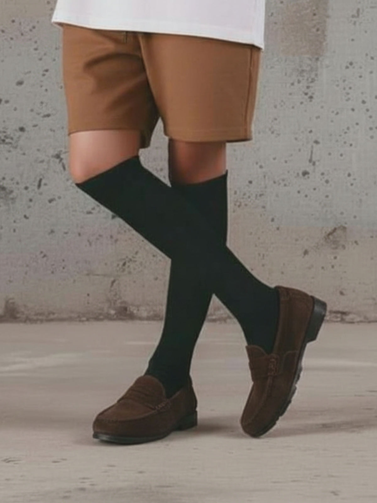 【キッズ】ベタハイソックス / 16-18cm - クロ