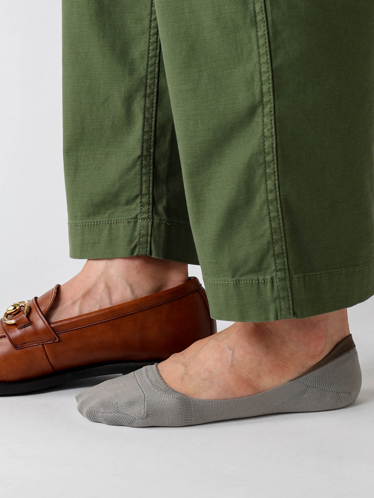 【Tabio MEN】GOODFOOT/超浅履き 脱げにくいカバーソックス - グレージュ