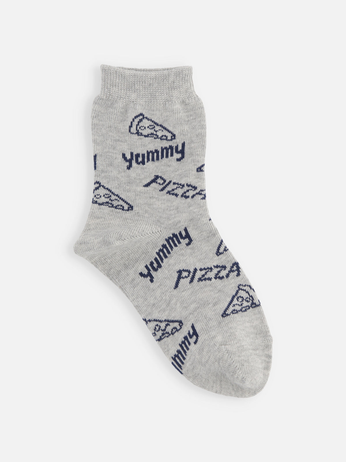 【キッズ】PIZZAソックス / 19-21cm - グレーモク