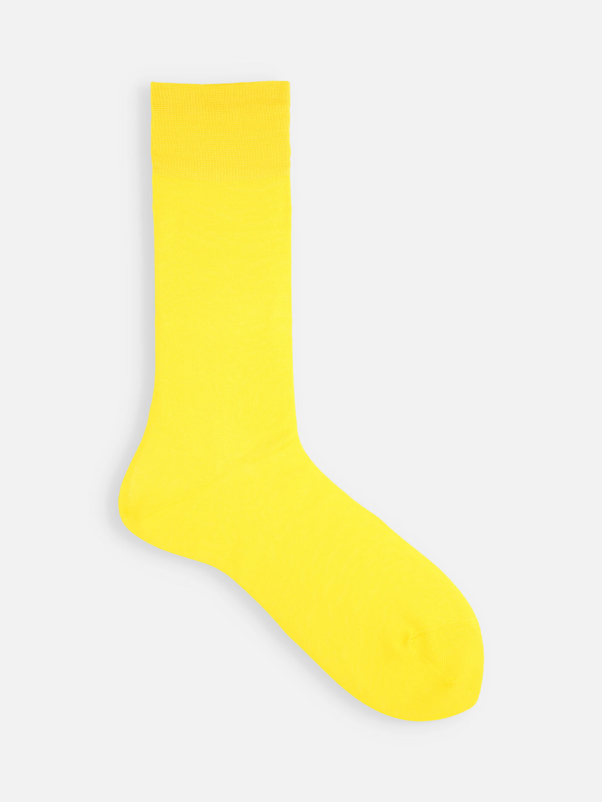 【Tabio MEN】表糸綿100％ベタソックス(25.0cm〜25.0cm) - イエロー
