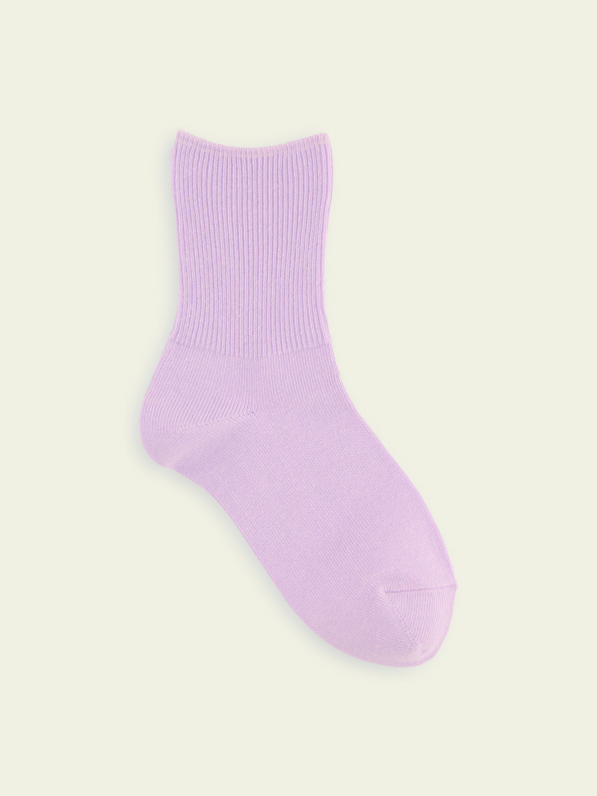 【3足1,485円】キッズ 履き口ゆったりリブベタショートソックス / 16-18cm - ラベンダー