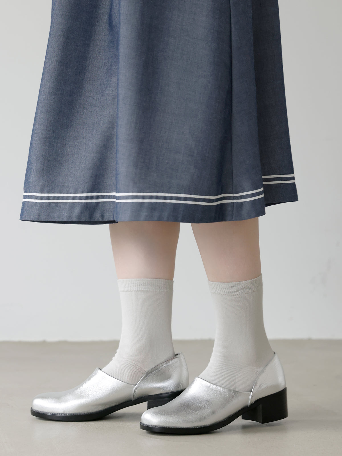 【WEB限定40色】オールシーズン履けるカラフルソックス - シルバーグレー