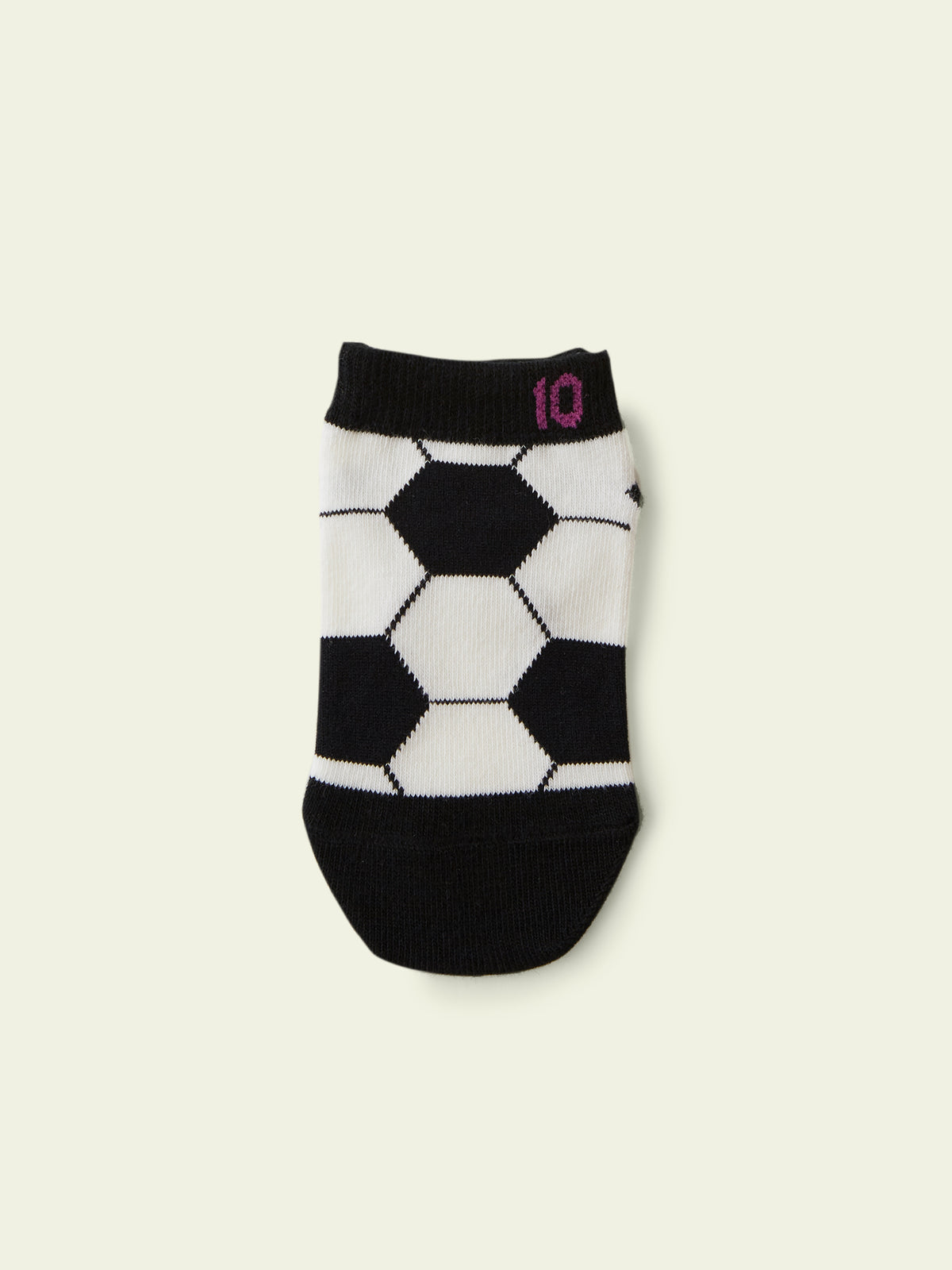 【3足1,485円】キッズ  サッカーボールスニーカー丈ソックス / 19-21cm - クロ