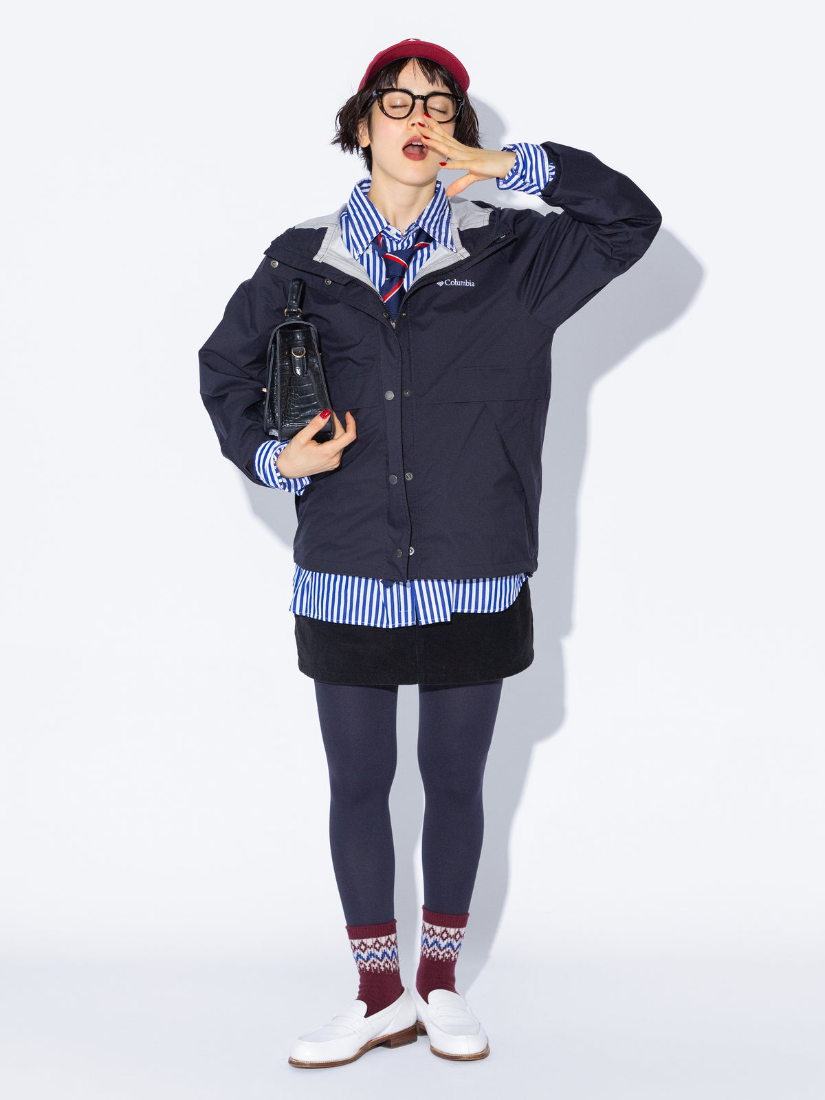 【毛混】トップノルディックショートソックス