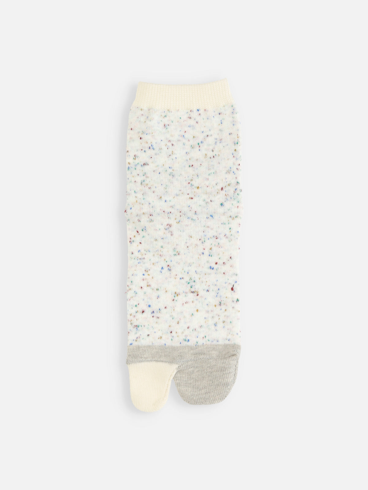 【キッズ】足袋ネップ切替ソックス / 19-21cm - オフホワイト